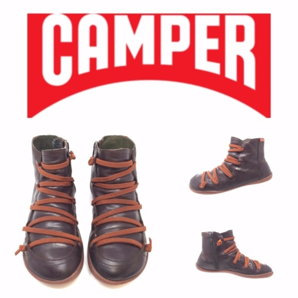 Camper Peu Women's Leather Boots EUR 37 US 7